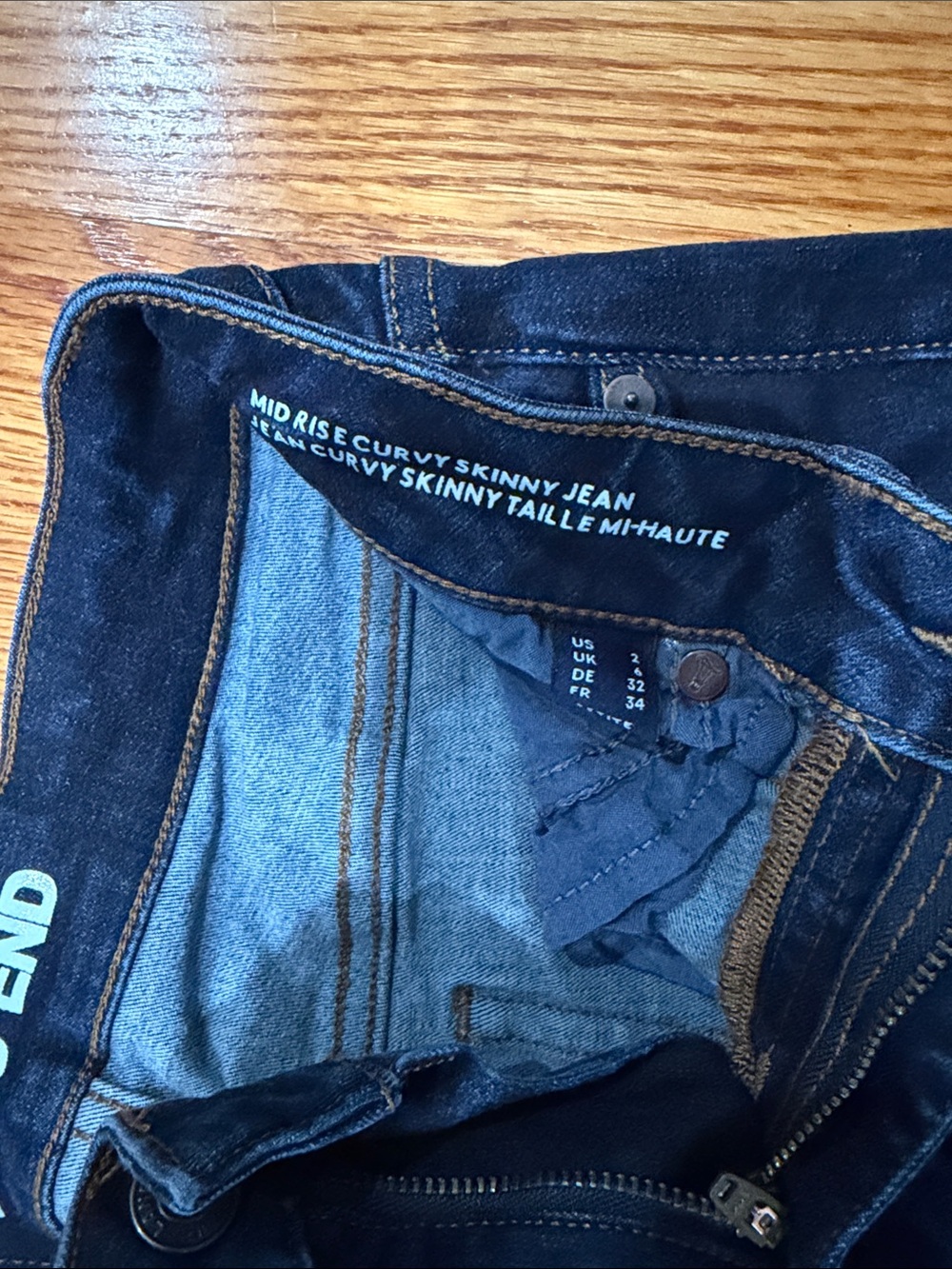 Lands' End Women's Dark Indigo Skinny Jeans - Picture 3 of 6